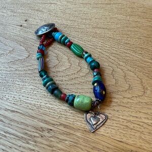 Jes MaHarry Indian Head Nickel Beaded Bracelet